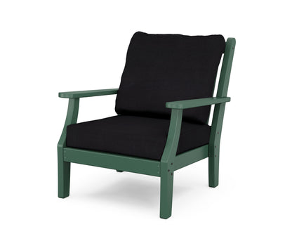 Country Living Wovendale Deep Seating Chair in Green / Midnight Linen