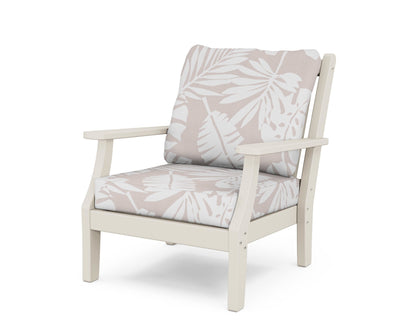 Country Living Wovendale Deep Seating Chair in Sand / Leaf Dune Burlap