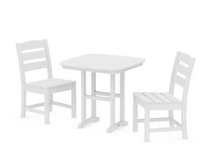 POLYWOOD® Lakeside Side Chair 3-Piece Dining Set in White
