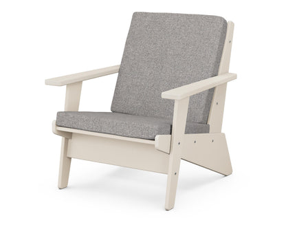 POLYWOOD® Riviera Modern Lounge Chair in Sand / Grey Mist