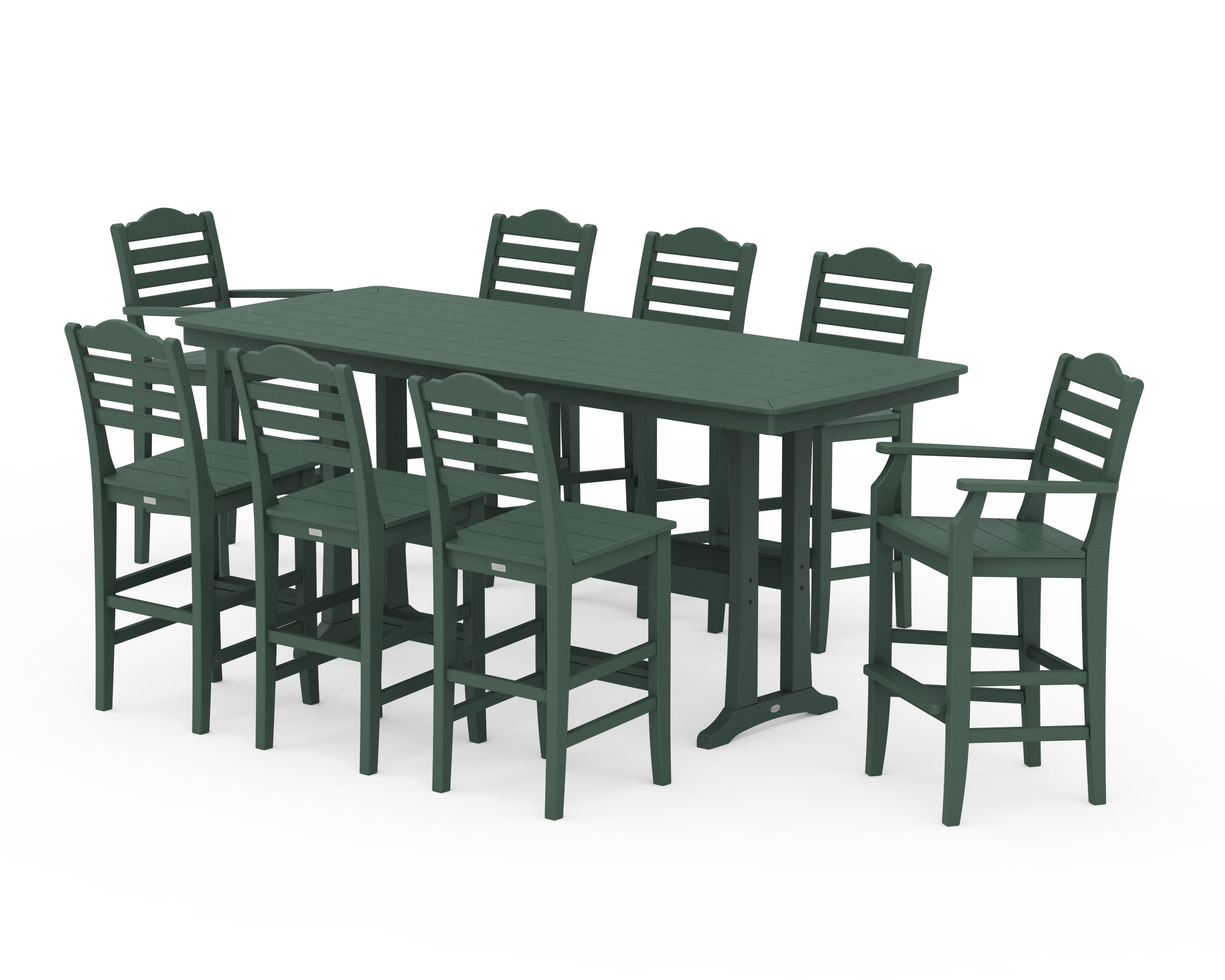 Draper James™ by  POLYWOOD® Savannah 9-Piece Bar Set with Trestle Legs in Green