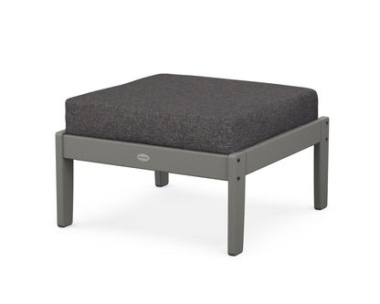 POLYWOOD® Braxton Deep Seating Ottoman in Slate Grey / Ash Charcoal