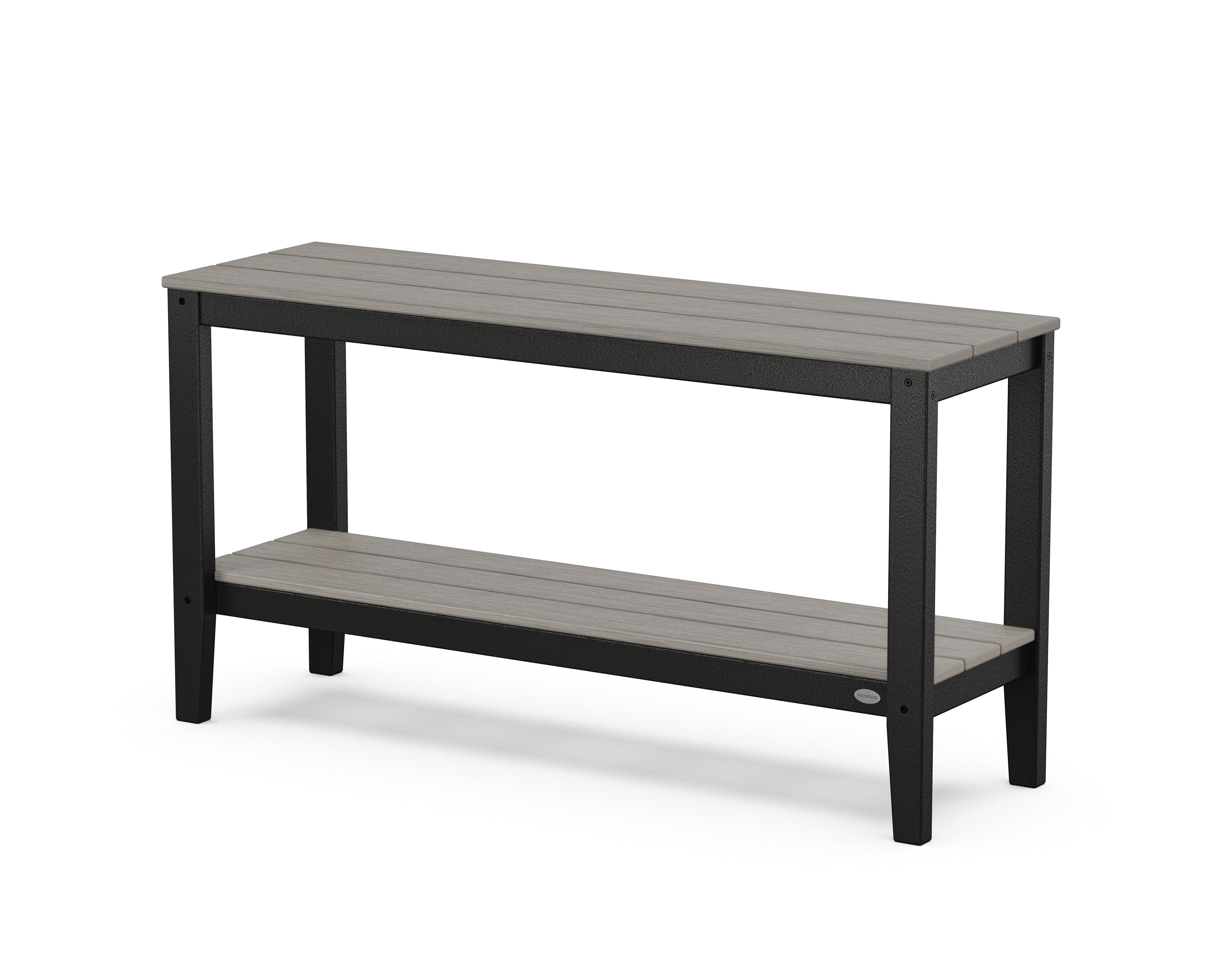 POLYWOOD® Newport 55" Console Table in Black / Driftwood