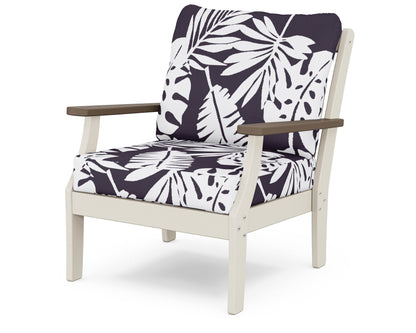 POLYWOOD® Braxton Deep Seating Chair in Sand / Kona / Leaf Navy
