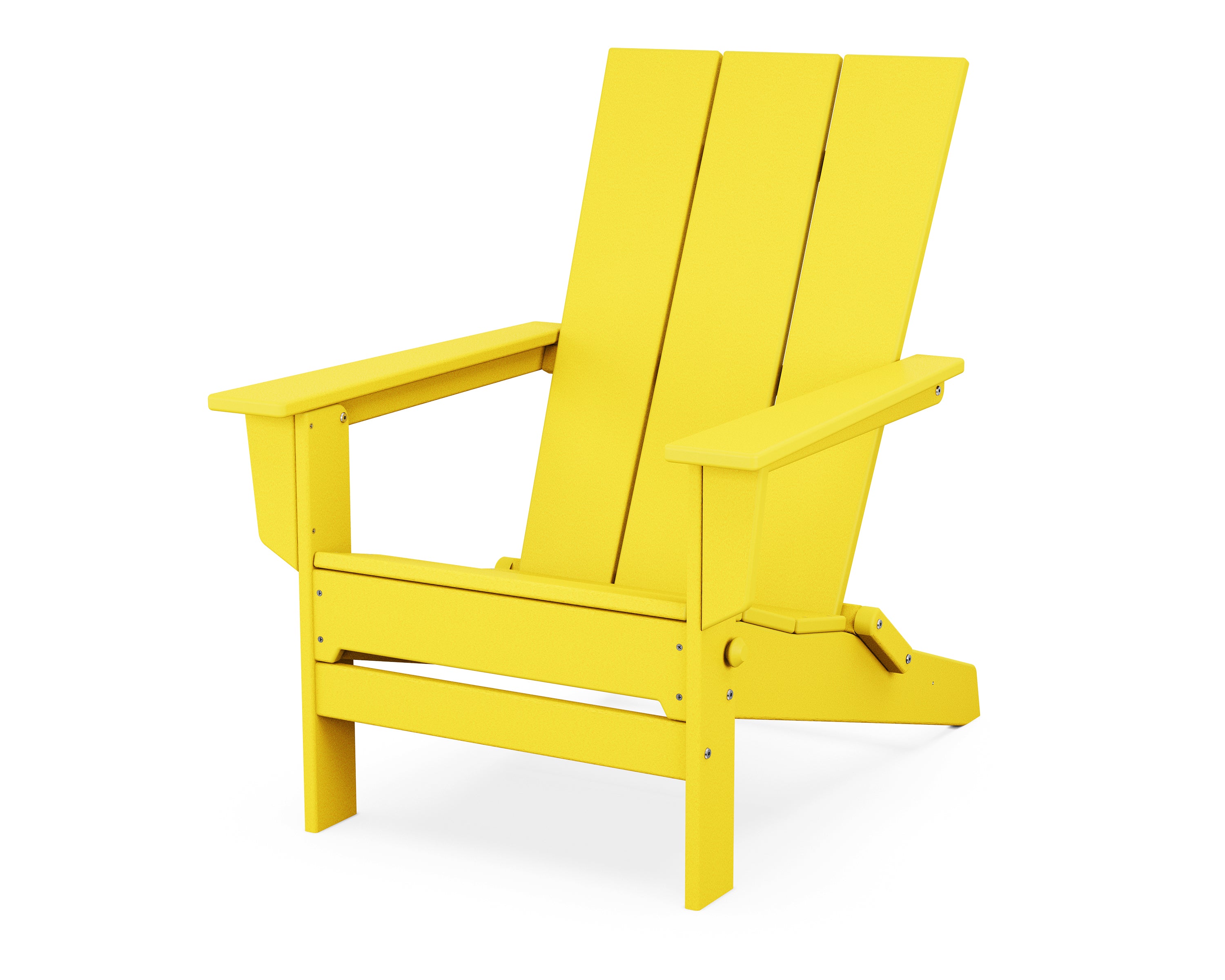 POLYWOOD® Modern Studio Folding Adirondack Chair in Lemon