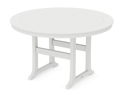 POLYWOOD® Nautical Trestle 60" Round Counter Table in White