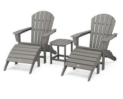 POLYWOOD® South Beach Adirondack 5-Piece Set in Slate Grey