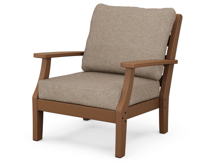 POLYWOOD® Chesapeake Deep Seating Chair in Teak / Spiced Burlap
