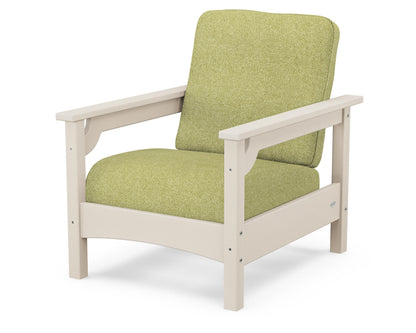 POLYWOOD® Club Chair in Sand / Chartreuse Boucle