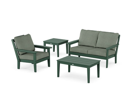 Country Living Wovendale 4-Piece Deep Seating Set in Green / Cast Sage