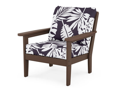 Country Living Cottage Deep Seating Chair in Mahogany / Leaf Navy