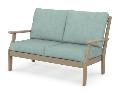 POLYWOOD® Braxton Deep Seating Loveseat in Vintage Sahara / Glacier Spa