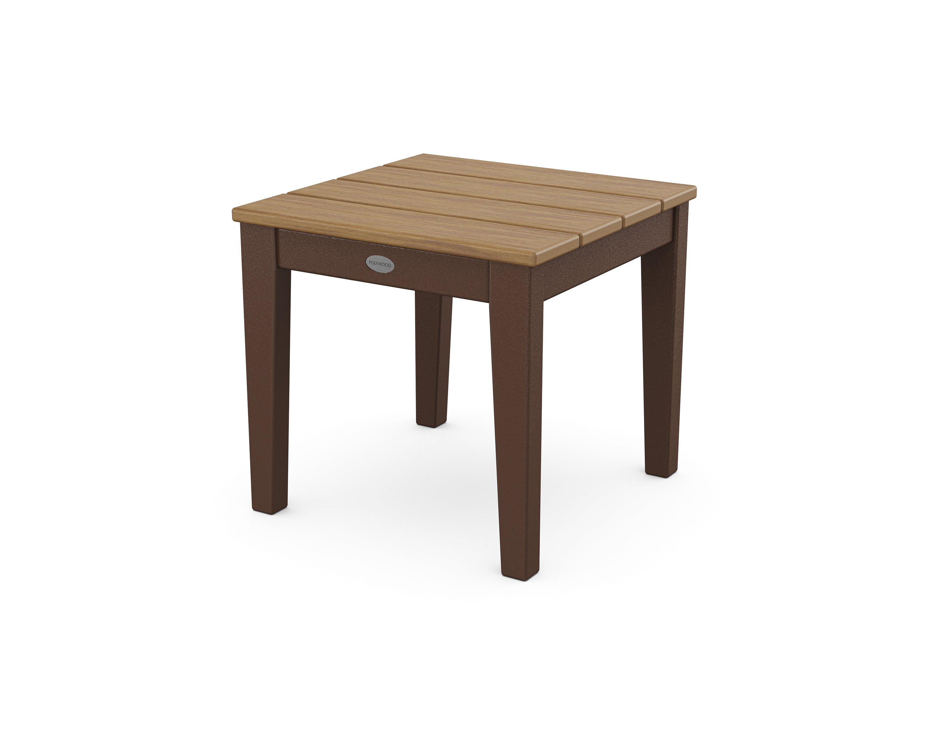 POLYWOOD® Newport 18" End Table in Mahogany / Natural