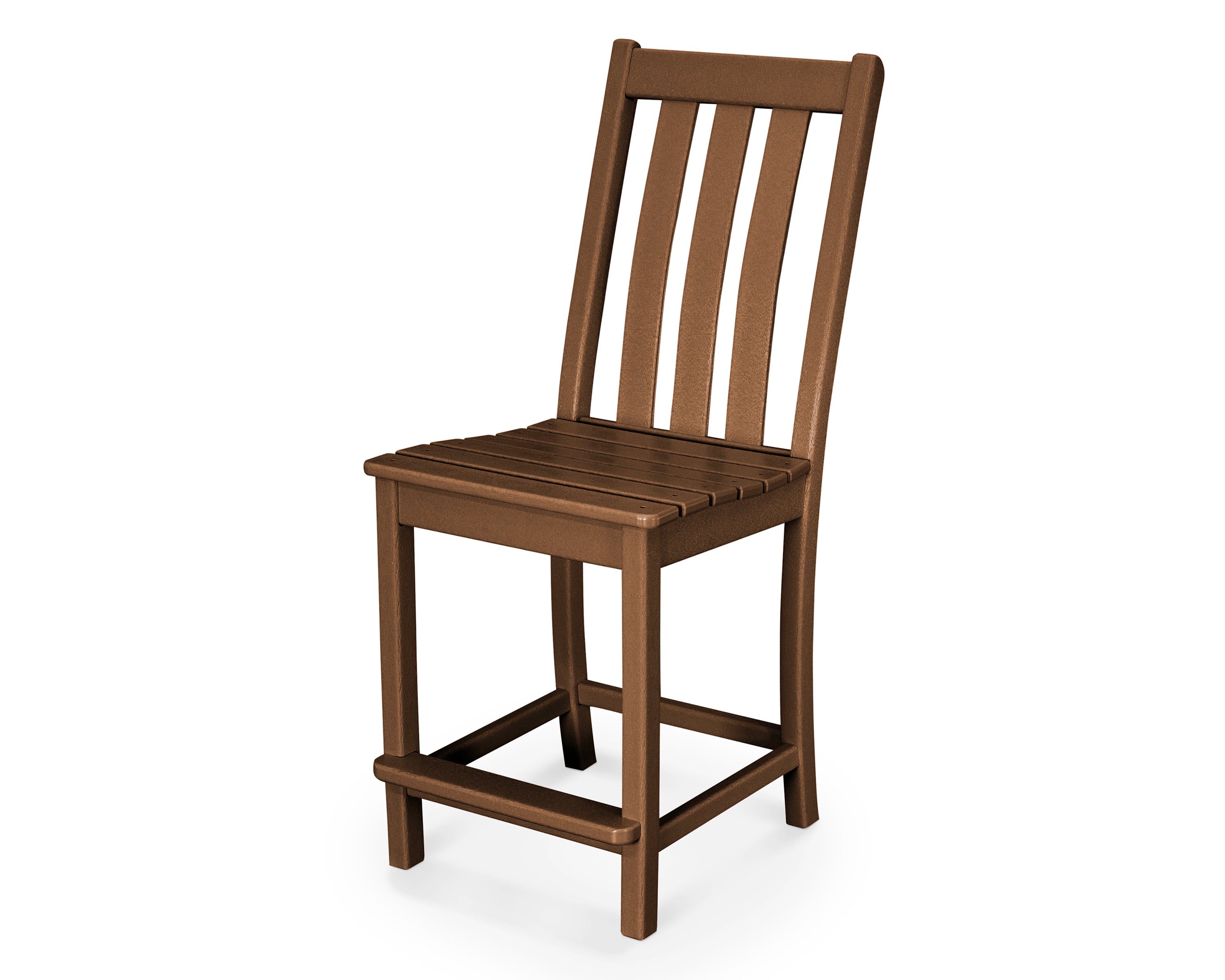 POLYWOOD® Vineyard Counter Side Chair in Teak