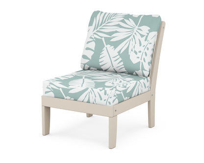 POLYWOOD® Braxton Modular Armless Chair in Sand / Leaf Glacier Spa