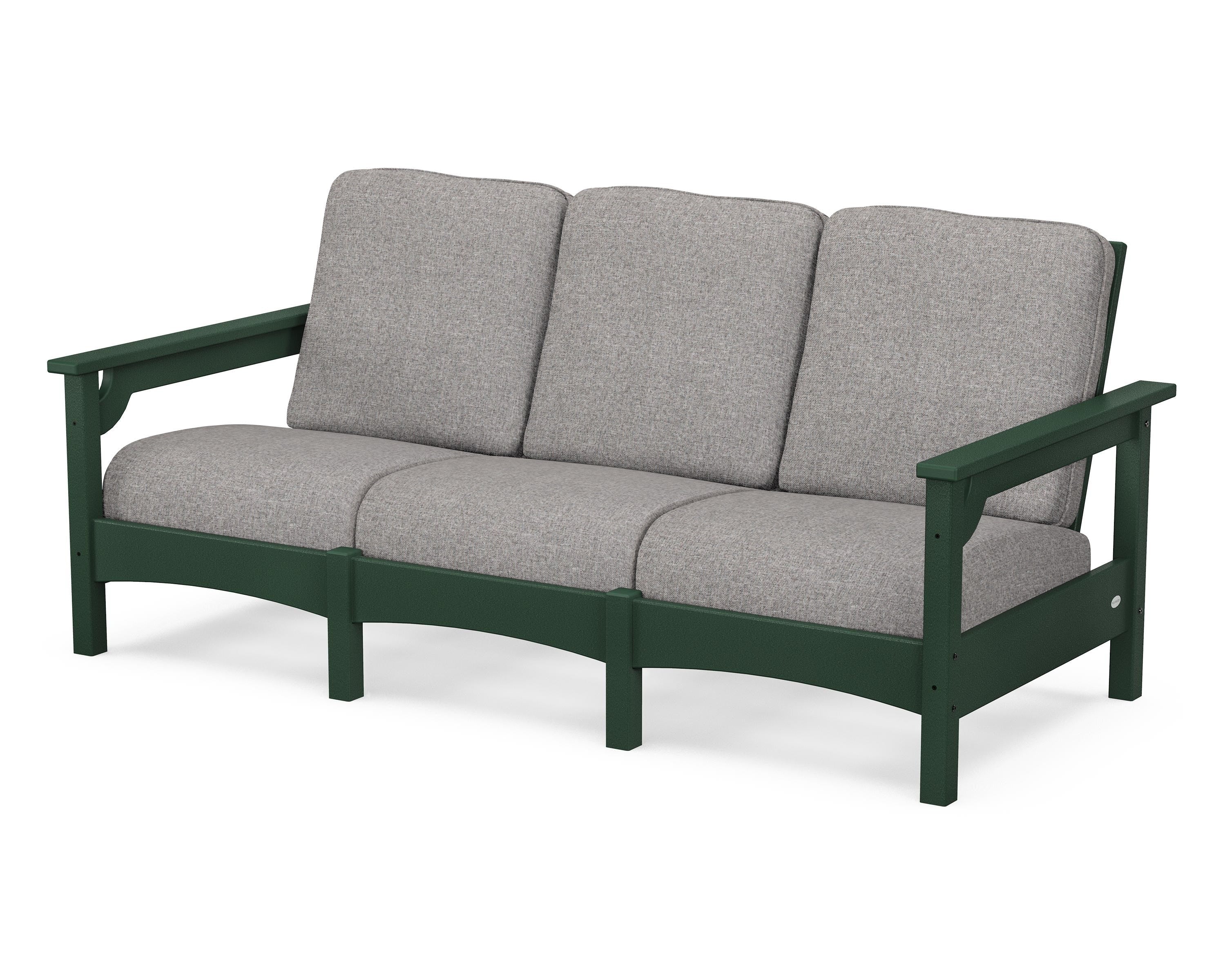 POLYWOOD® Club Sofa in Green / Grey Mist