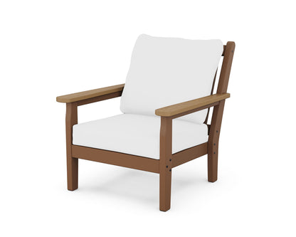 POLYWOOD® Chippendale Deep Seating Chair in Teak / Natural / Natural