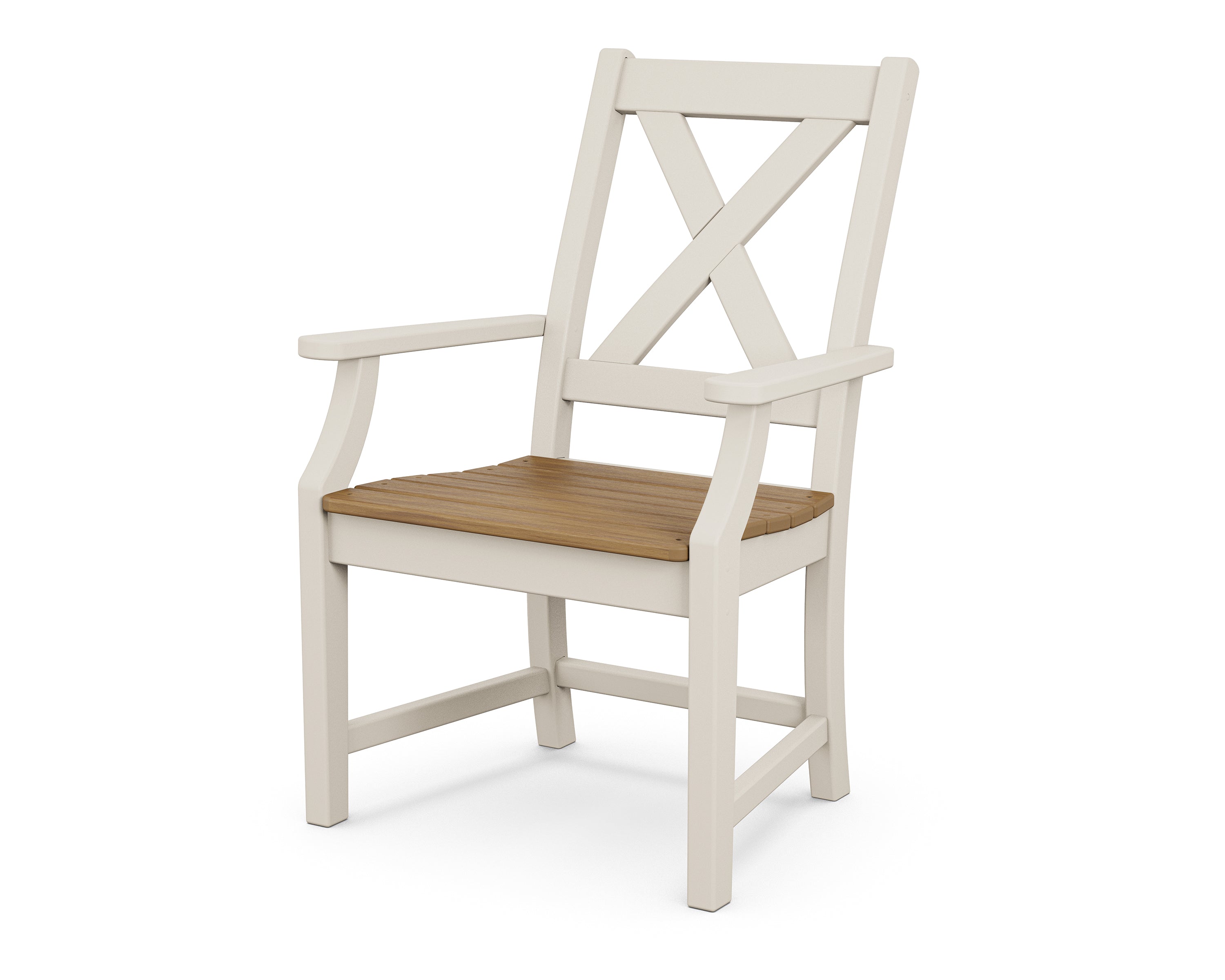POLYWOOD® Braxton Dining Arm Chair in Sand / Natural