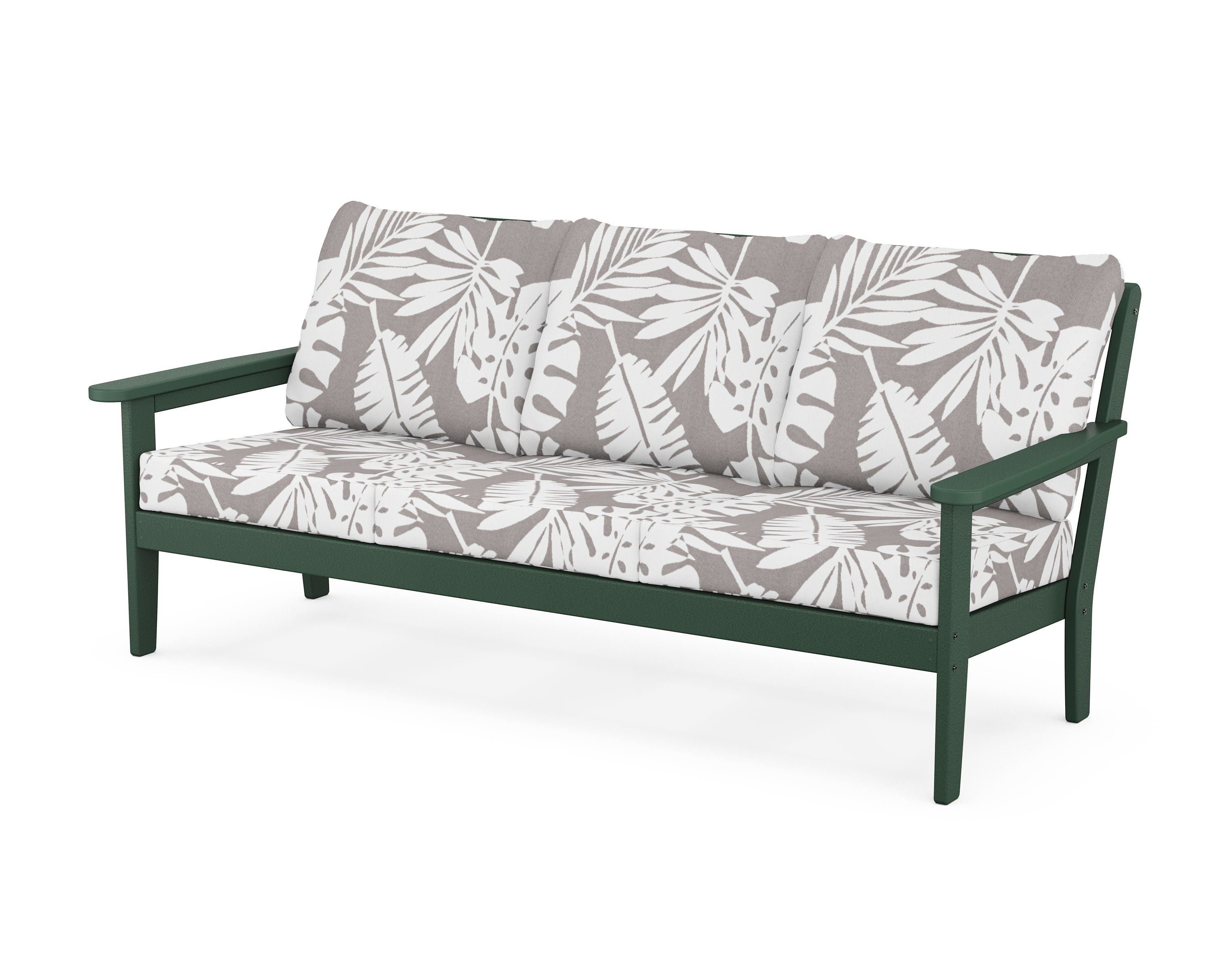 Country Living Cottage Deep Seating Sofa in Green / Leaf Grey Mist