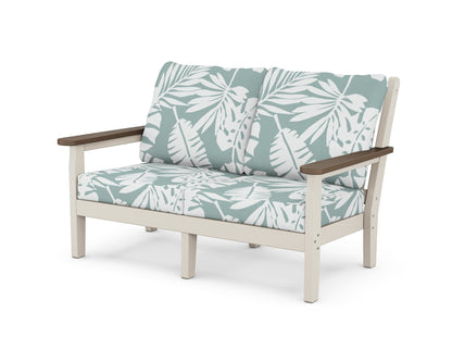 POLYWOOD® Chippendale Deep Seating Loveseat in Sand / Kona / Leaf Glacier Spa