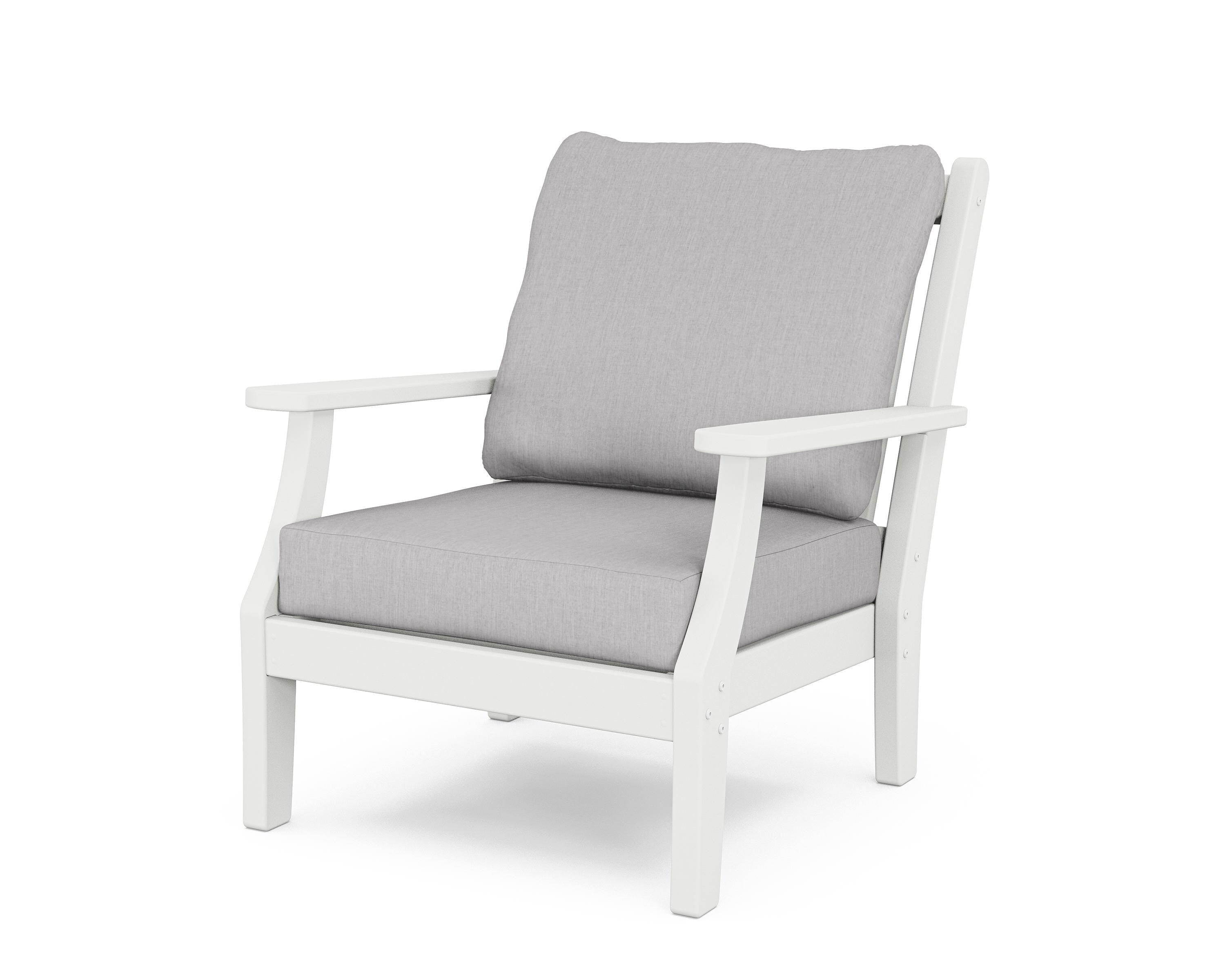 Country Living Wovendale Deep Seating Chair in White / Granite