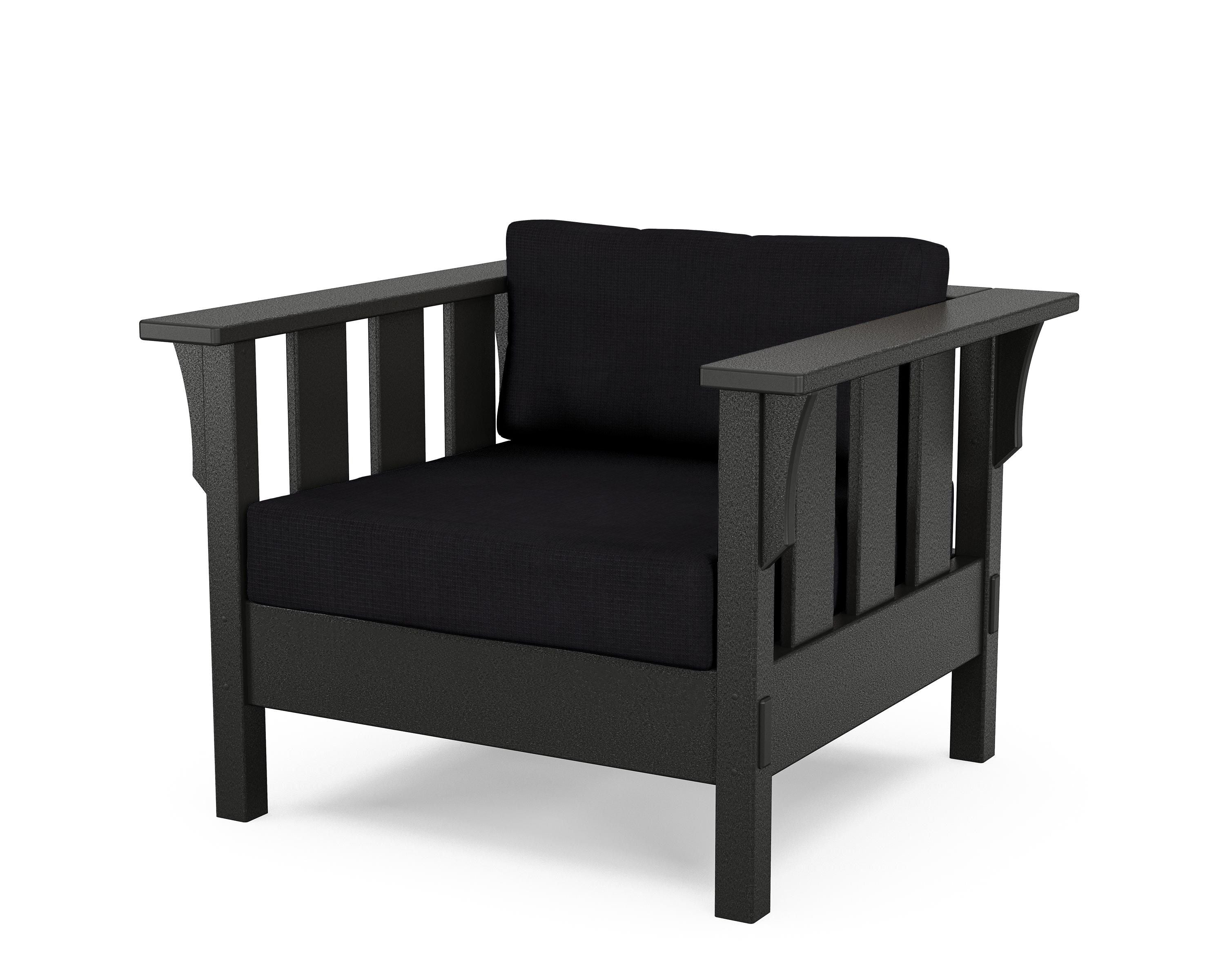 Martha Stewart by POLYWOOD® Acadia Deep Seating Chair in Black / Midnight Linen