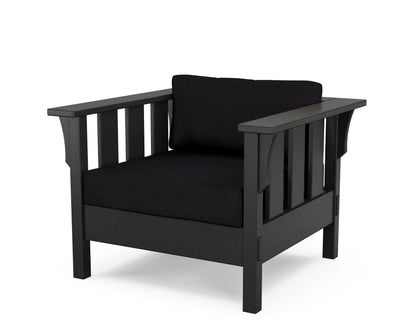Martha Stewart by POLYWOOD® Acadia Deep Seating Chair in Black / Midnight Linen