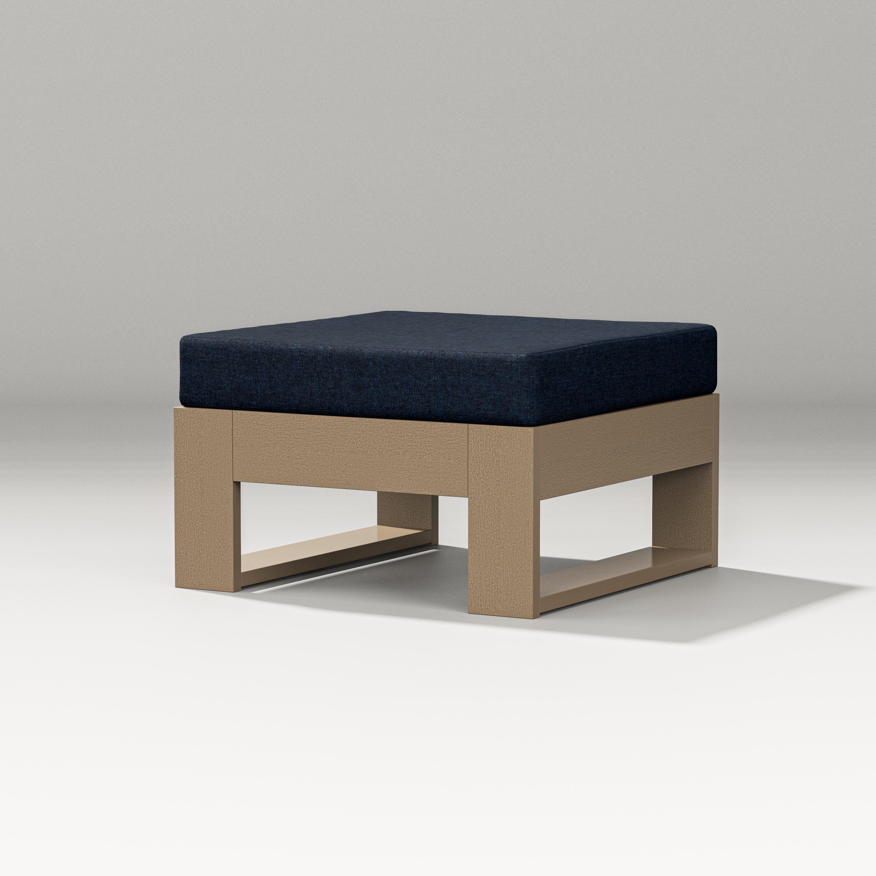 PW Designer Series Latitude Lounge Ottoman in Vintage Sahara / Marine Indigo