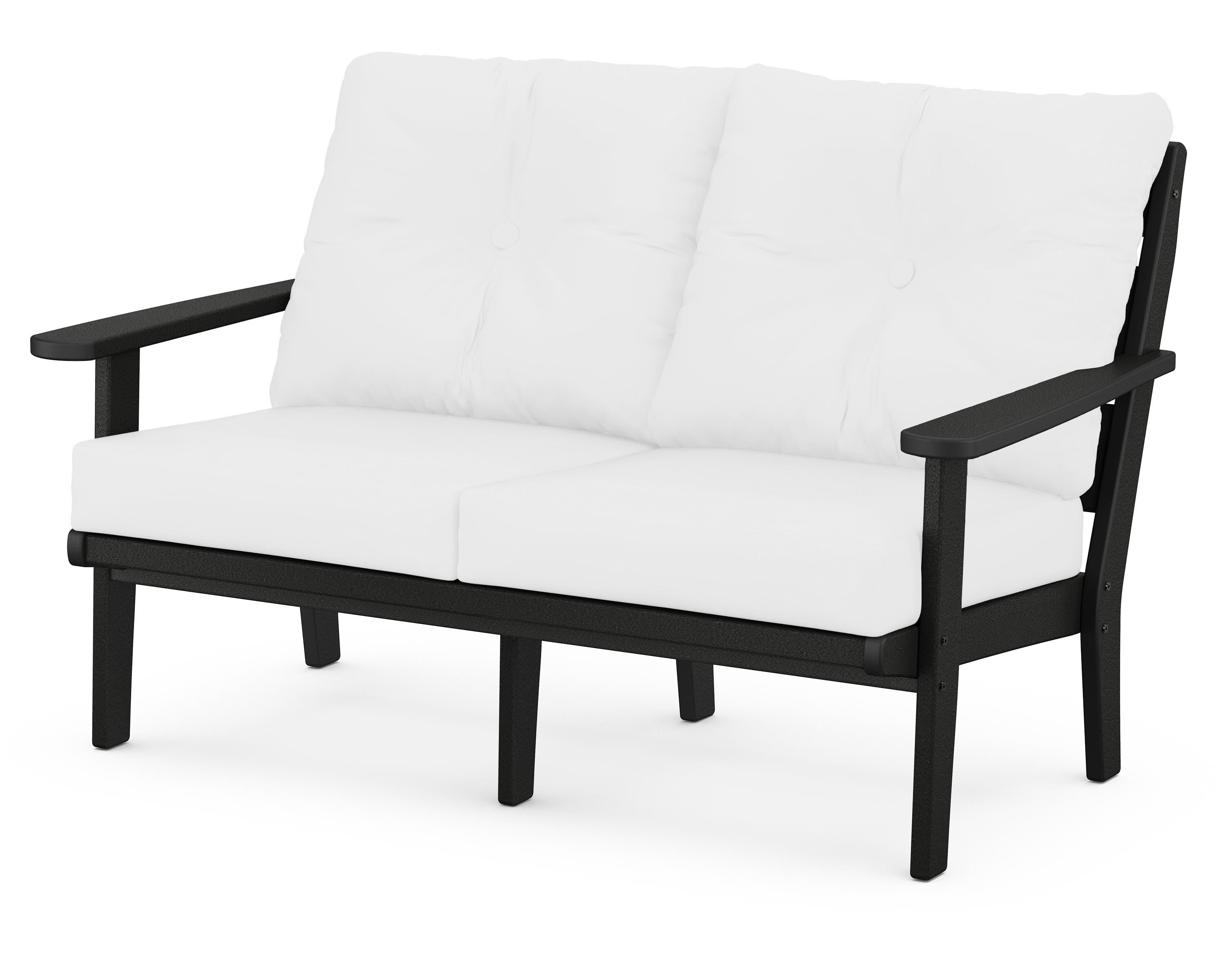 POLYWOOD® Lakeside Deep Seating Loveseat in Black / Natural