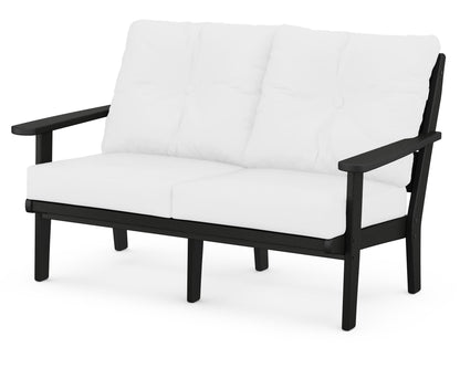 POLYWOOD® Lakeside Deep Seating Loveseat in Black / Natural