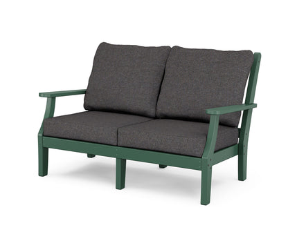 Country Living Wovendale Deep Seating Loveseat in Green / Ash Charcoal