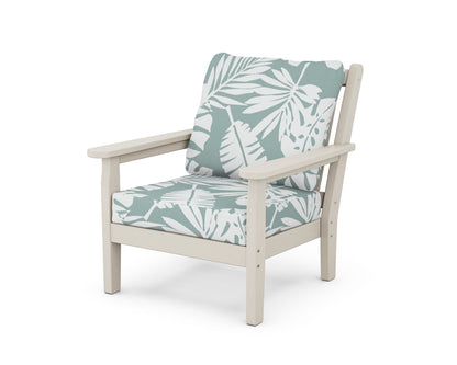 POLYWOOD® Chippendale Deep Seating Chair in Sand / Leaf Glacier Spa