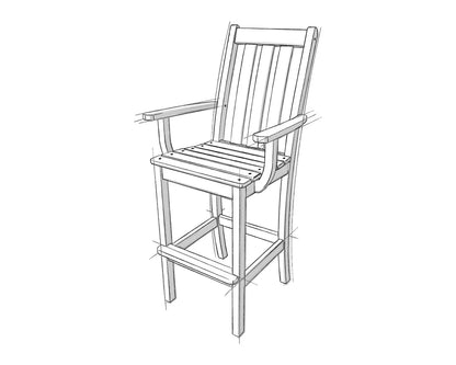 Vineyard Bar Arm Chair