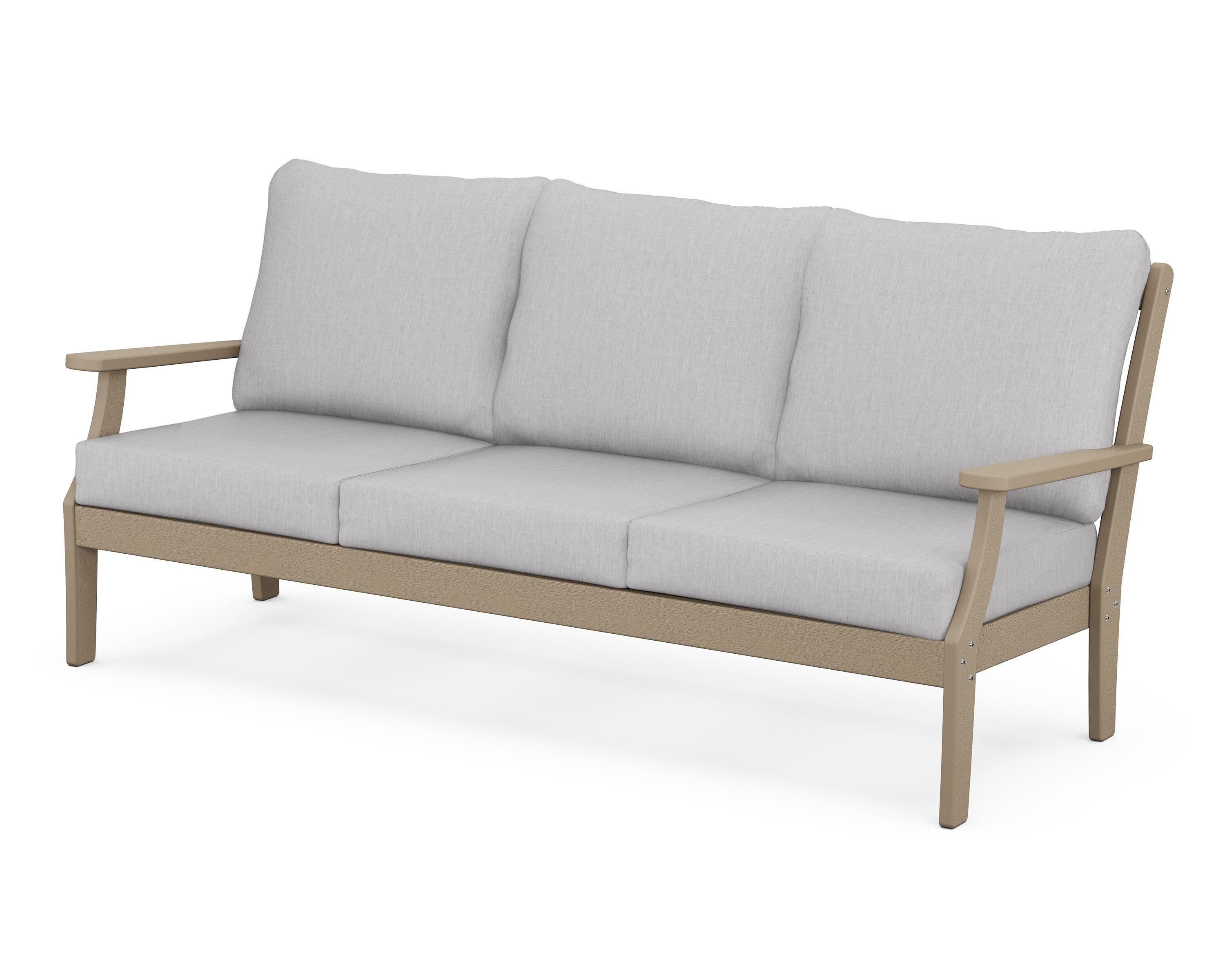 POLYWOOD® Braxton Deep Seating Sofa in Vintage Sahara / Granite