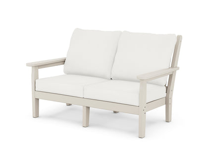 POLYWOOD® Chippendale Deep Seating Loveseat in Sand / Natural Linen