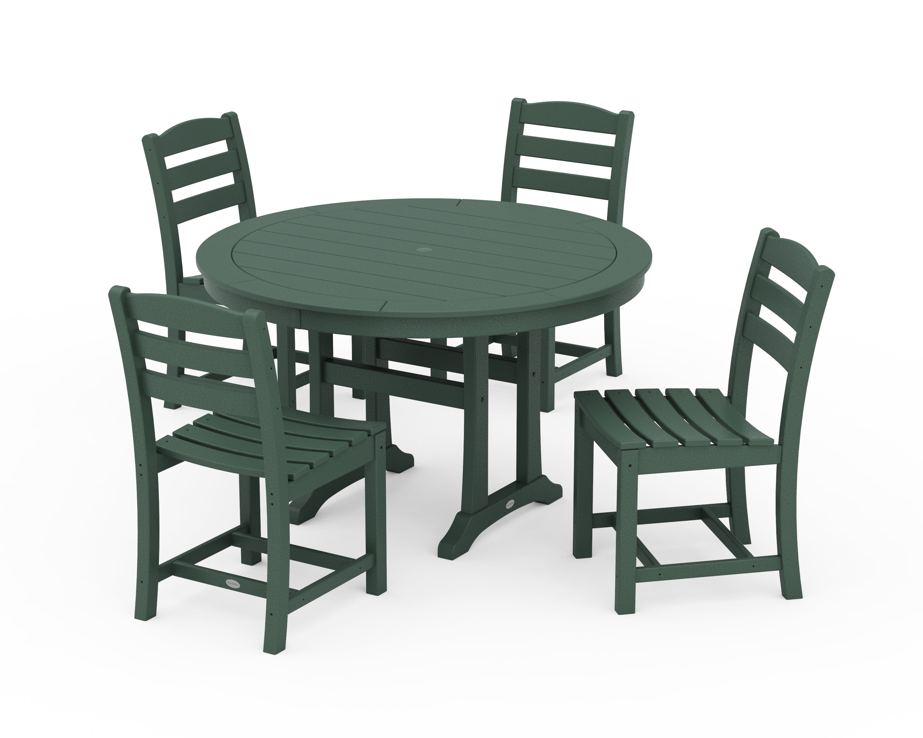POLYWOOD® La Casa Café 5-Piece Side Chair Dining Set in Green