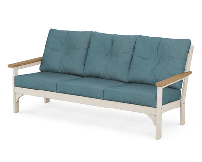 POLYWOOD® Vineyard Deep Seating Sofa in Sand / Natural / Ocean Teal