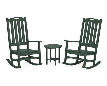 POLYWOOD® Nautical 3-Piece Porch Rocking Chair Set in Green
