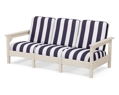 POLYWOOD® Club Sofa in Sand / Cabana Stripe Navy