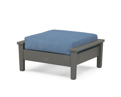 POLYWOOD® Prescott Deep Seating Ottoman in Slate Grey / Sky Blue