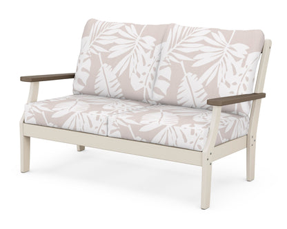 POLYWOOD® Braxton Deep Seating Loveseat in Sand / Kona / Leaf Dune Burlap