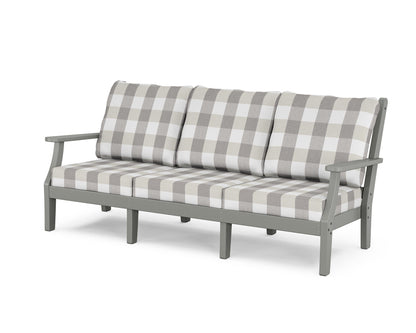 Country Living Wovendale Deep Seating Sofa in Slate Grey / Buffalo Plaid Grey Mist