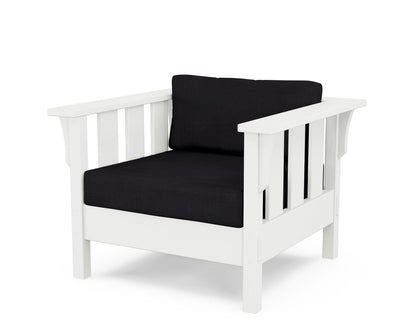 Martha Stewart by POLYWOOD® Acadia Deep Seating Chair in White / Midnight Linen