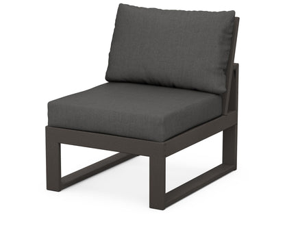Unbranded Modular Armless Chair in Vintage Coffee / Spectrum Carbon