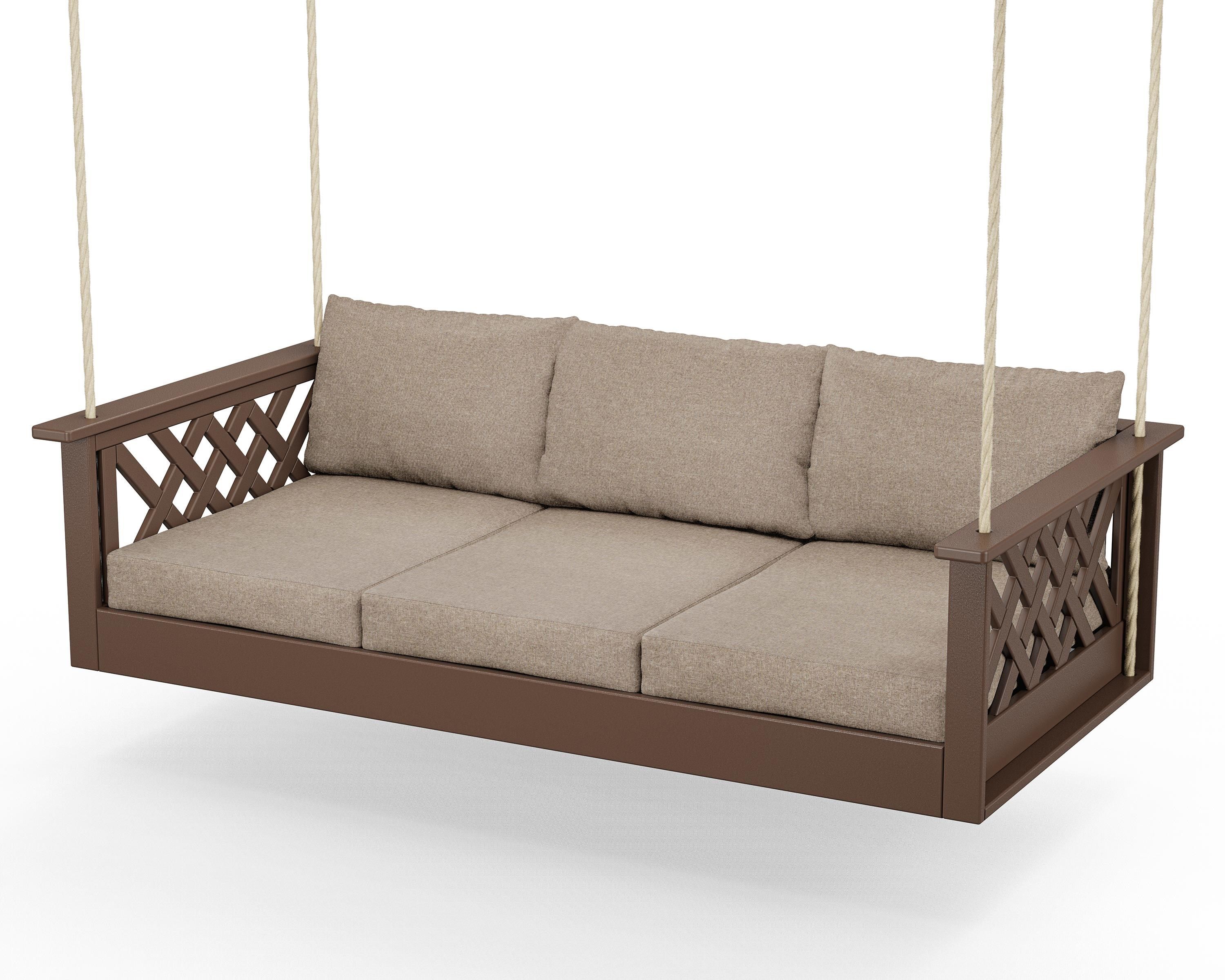 Country Living Wovendale Daybed Swing in Mahogany / Spiced Burlap