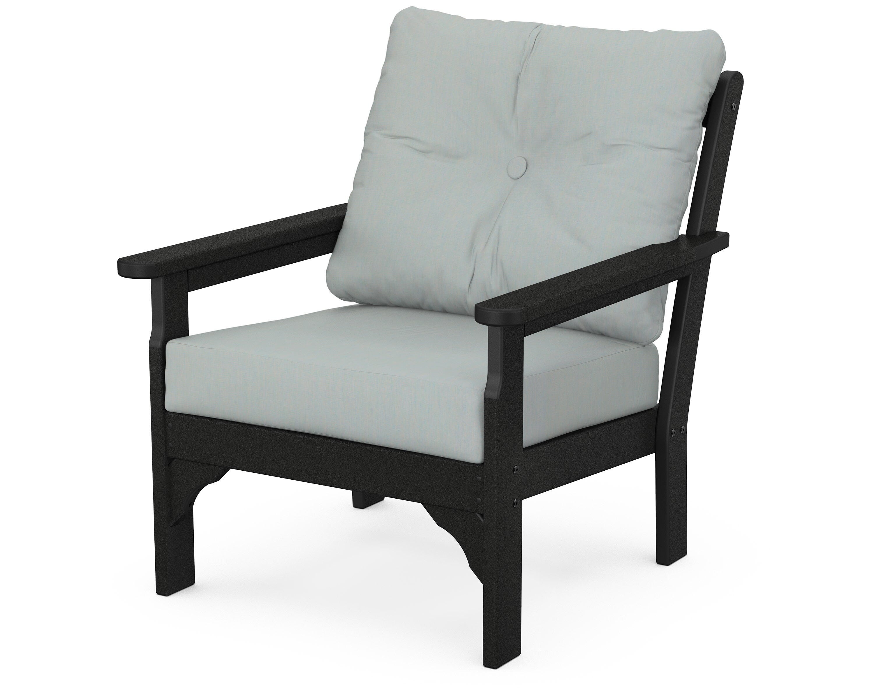 POLYWOOD® Vineyard Deep Seating Chair in Black / Spa