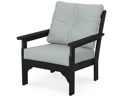 POLYWOOD® Vineyard Deep Seating Chair in Black / Spa