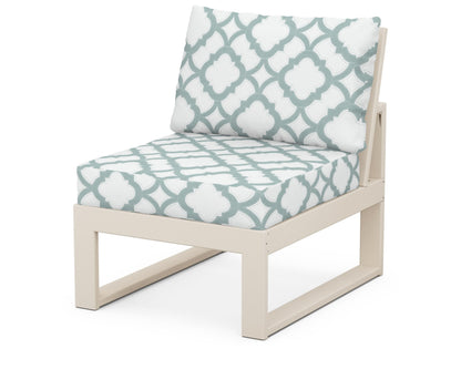 Unbranded Modular Armless Chair in Sand / Trellis Glacier Spa