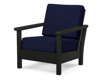 POLYWOOD® Harbour Deep Seating Chair in Black / Navy