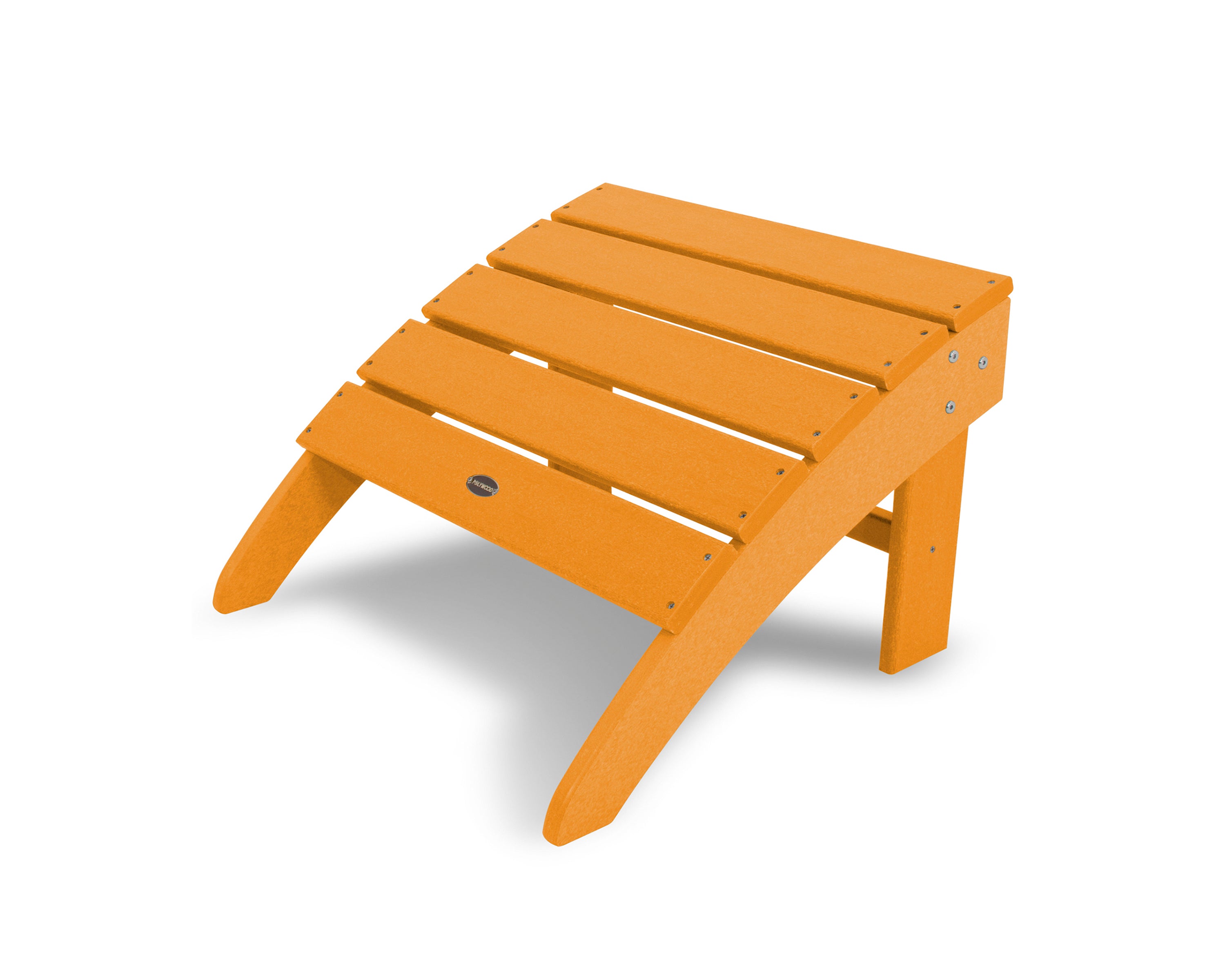 POLYWOOD® South Beach Adirondack Ottoman in Tangerine